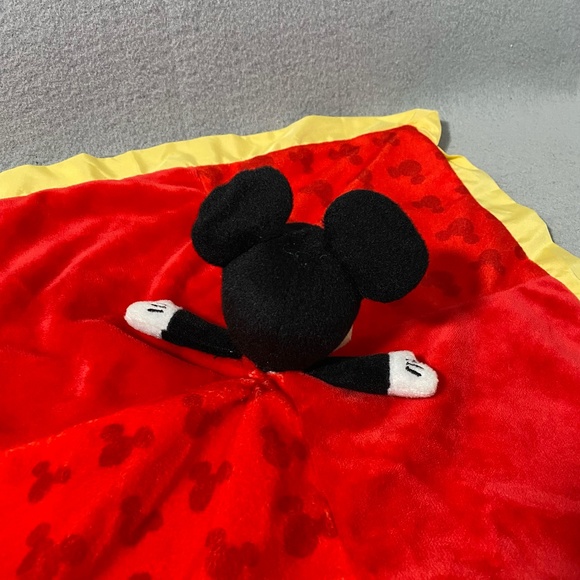 Disney Baby Mickey Mouse Stuffed Animal Red Kids Lovey Security Blanket - Picture 3 of 7